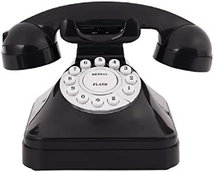 HOUKAI Ретро Телефон Мултифункционална Пластмасова Домашен Телефон Ретро Антикварен Телефон, Кабелна Стационарен Телефон в Офис