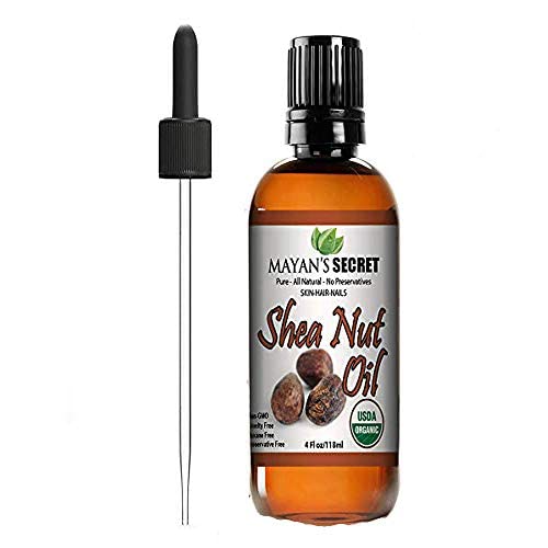 Тайното масло от шеа Mayan's Сертифицирано от USDA Органично Натурално Неразбавленное студено пресовано за кожата, Косата, Устните