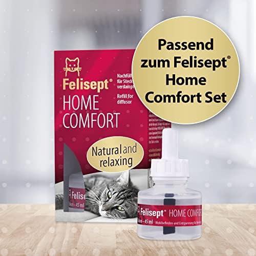 Felisept Home Comfort Cat Успокояваща превръзка 3 x 45 мл - с естествена котешка мента и без феромони cat - Котка Plug in Calmer