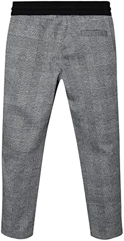 ASHION/ Модел Панталони за момчета, Изпъстрен Панталона е с Регулируема талия, плътно Прилепнали Панталони-Участък, Стегнати Панталони-chinos
