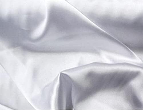 Висококачествена сватбена сатен плат Charmeuse ширина 60 см за младоженци (бяла)