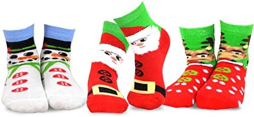 Чорапи TeeHee Christmas Holiday Little Kids Забавни Crew с Няколко Чифта Чорапи