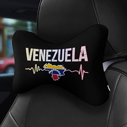 Venezuela Heart Beats Автомобилната въздушна Възглавница За врата Комплект от 2 Удобни Възглавници За Подкрепа на врата, облегалката