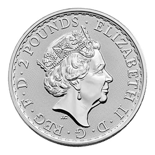 Британската Сребърна монета Britannia тегло 2023-1 грам Диамант - Кралица Елизабет II на Аверсе Килограм, Без да се позовават на