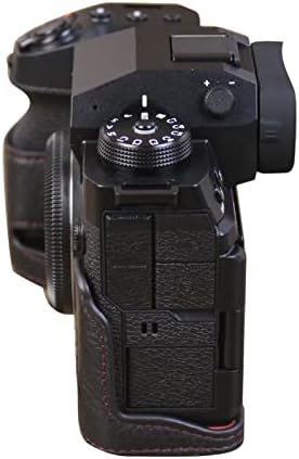 Калъф Rieibi X-H2S/X-H2 - Качествен Получехол от естествена кожа за цифров фотоапарат Fujifilm XH2S/XH2 - Защитен калъф за корпуса