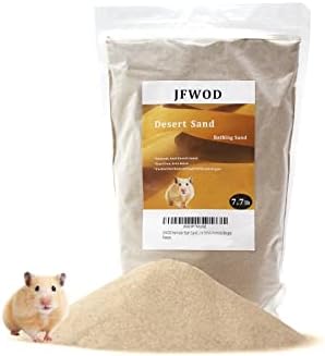 Пясък за баня, за хамстери JFWOD, 7,7 килограма, Пустинен пясък, Без прах или Пясък за Пълнене на Саксии за Хамстери, Чинчили, един