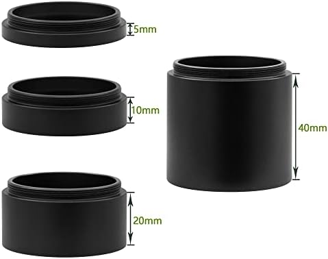 Astromania Astronomical T2-Комплект удлинительных тръби за камери и окуляров - Дължина 5 мм, 10 мм и 20 мм, 40 мм - M42x0,75 от