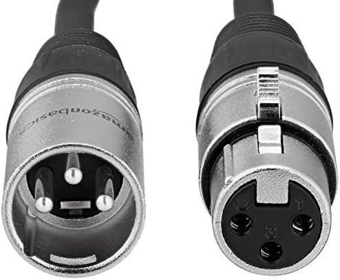 Вокален трансформатор Roland VT-4 и кабел за микрофон Basics XLR от мъжете на една жена - 10 Фута, Черен