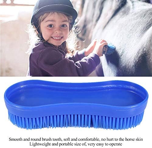 Професионална силиконовата четка за почистване на коне, траен лек и лесен за работа инструмент за конен масаж