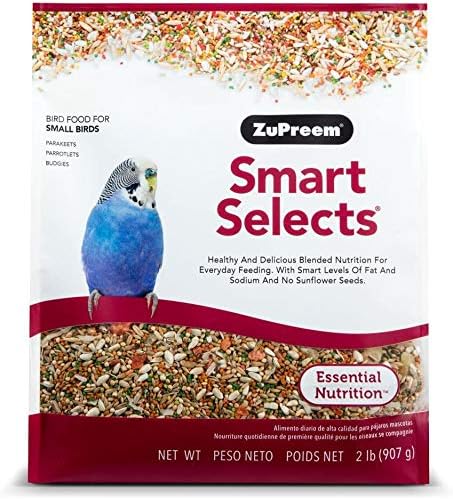 ZuPreem Smart избира храна за малки птици с тегло 2 кг - ежедневно хранене на папагали, вълнообразни попугайчиков, попугайчат