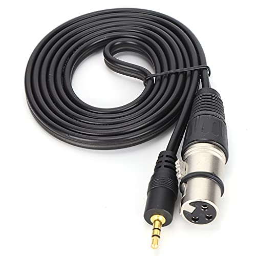 Кабел BOTEGRA XLR, Гъвкави, Удобни за захващане на Микрофон, кабел за преносим микрофон (Черен, 1,5 метра / 4,9 фута)