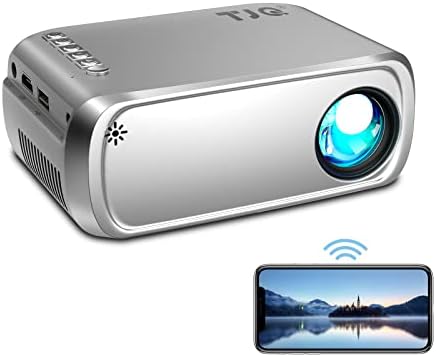 Мини проектор, Поддържа Преносим проектор TJQ WiFi с резолюция 1080p, Мини-проектор за филми на открито, Шрайбпроектор, Съвместими