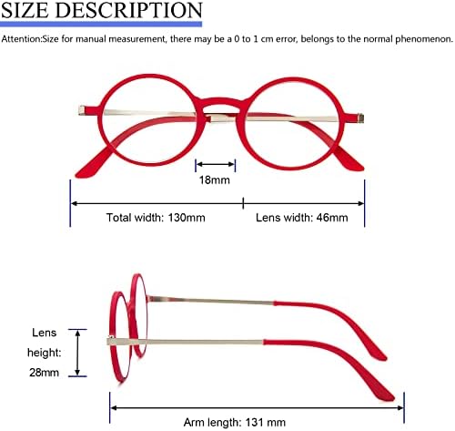 Тънки плоски кръгли очила за четене KoKoBin със защита от синия цвят, са нечупливи джобни очила с защита от отблясъци