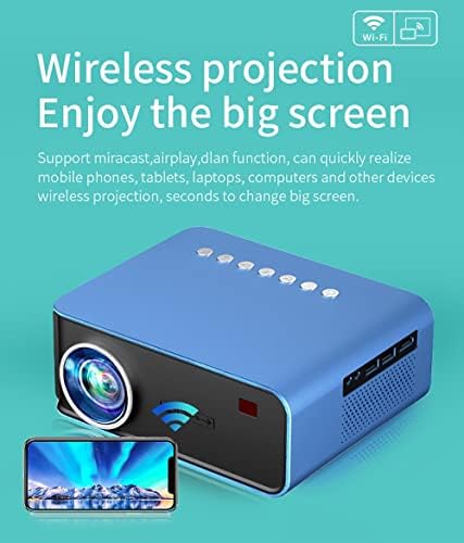 SDFGH T4 Мини проектор 3600 Лумена С поддръжка на Full 1080P led Проектор с голям екран, Преносим за Домашно Кино Smart Video в