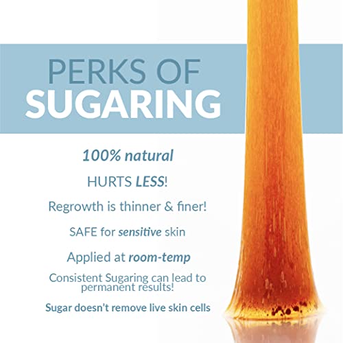 Набор от захарен восък Sugar Me Smooth за лице и вежди – Нежна въздействие върху кожата и по-малко болезнено Премахване на космите С помощта на проста система, без ивици, б