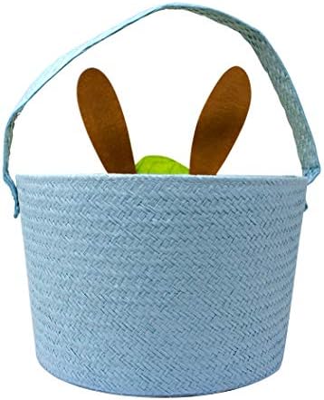Великден кошница PTI Group Синята Бъни и Контейнер за Предложения или играчки за Лов на великденски яйца, Многоцветен, (PG01561)