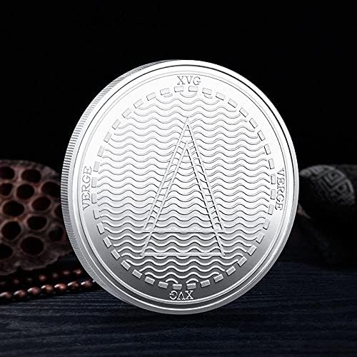 Възпоменателна монета сребърно покритие Цифров Виртуална Монета XVG Coin Cryptocurrency 2021 са подбрани Монета Ограничена серия с Защитно покритие