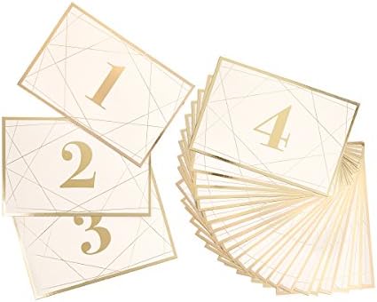 Карти с номера от съвременната геометрична златно фолио Дэрис Дейвид Тутера, 25 бр.