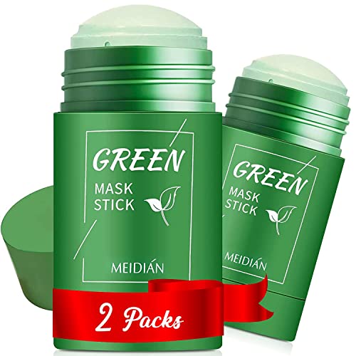 Маска за лице-стик IRIYAND Green Tea за лице (2 бр), Средство за премахване на черни точки, Екстракт от зелен Чай, Дълбоко почистване