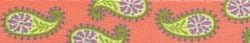 Шлейка за кучета Yellow Dog Melon Design Paisley в римски стил H, X-Small ширина 3/8 инча, подходящ за рак на гърдата от 8 до 14