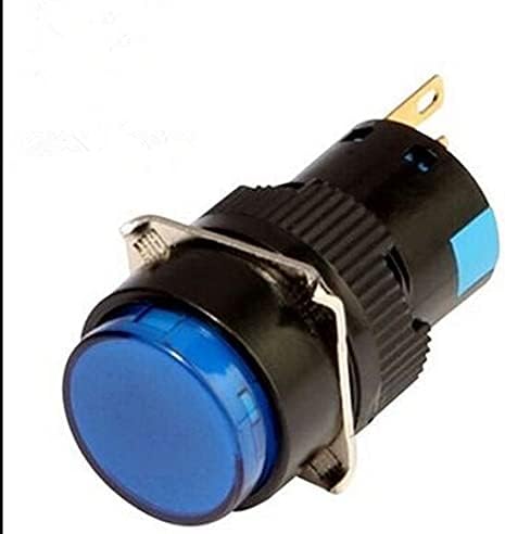 16-мм ключ с самоблокирующимся кръгла индикатор 5A 220VAC DPDT (2a + 2b с led) K16-372 DIP8 червен цвят и оригинален - (син цвят)