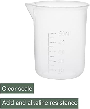 YOKIVE 14 Бр. Пластмасов Градуированный чаша от Полипропилен, За лабораторна употреба | Мерителна Чашка за течност, Отличен за лаборатория, кухня, ежедневна употреба (п?