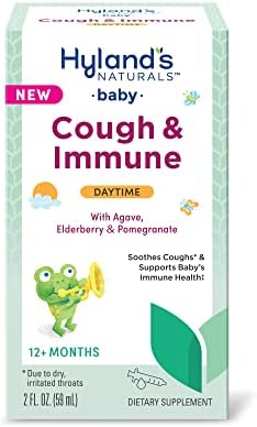 Hyland's Naturals Бебето от кашлица и имунитета с агавой, бузиной и нар - Успокоява кашлица и настинка и поддържа имунната система