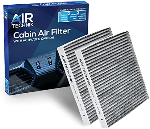 Въздушен филтър на купето AirTechnik CF10729 с активен въглен (2 опаковки) | Подходяща за Chrysler 200, Cirrus, Sebring/Dodge Avenger,