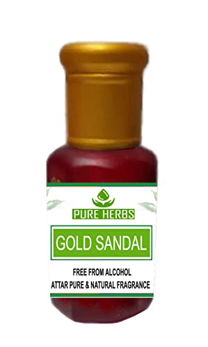 Сандаловый АРОМАТ на Pure Herbs GOLD Без Алкохол За мъже, Подходящ за специални случаи, партита и ежедневна употреба 3 мл