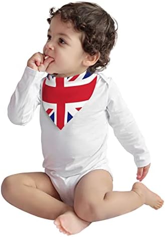 Augenstern Памучни Бебешки Лигавници Великобритания Флаг На Великобритания Детска Кърпа Лигавници За Никнене На Млечни Зъби Хранително-Вкусовата