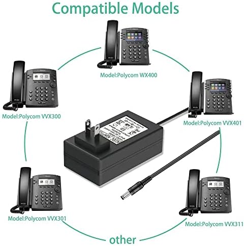 Нов адаптер за захранване на IP-телефони Nortel Avaya 1110, 1120e, 1140e, 1210, 1220, 1230 и Polycom VVX 500, 501, 600, 601, захранващ адаптер VOIP за Avaya серии 1100 и 1200