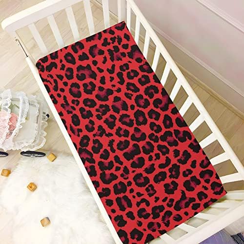 Бебешки Креватчета ALAZA с Червено Леопардовым Принтом под формата на Леопард, Кърпи за Момчета и Момичета, Стандартен Размер 52x28