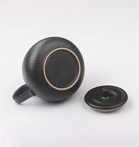 Дебели домакински съд за красота корема, черен керамичен чайник, това е една чаена прибори кунг-фу, ретро китайски стил (Цвят: A, размер: 210 мл)