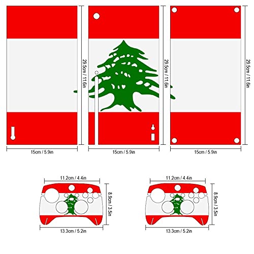 Знаме на Ливан Скинове за конзолата Xbox серия X И контролер Vinyl Стикер на кожата, Стикер-калъф За опаковане (Xbox X серия)