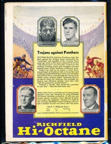 1933 Футболна програма Rose Bowl USC срещу Питсбърг - Програма колежи